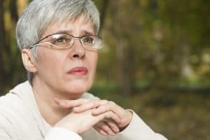 Grief affecting lady