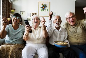 Group activity in memory care home
